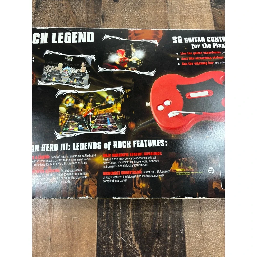 Guitar Hero III Legends of Rock PS2 Bundle with Red SG Wired Guitar Controller